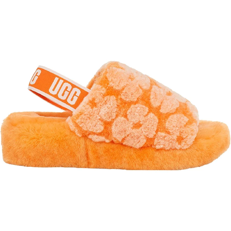 Attention-Grabbing Slippers-Snuggly slippers for a relaxed and cozy feel-Women's UGG Fluff Yeah Slide Poppy California Poppy Sheepskin