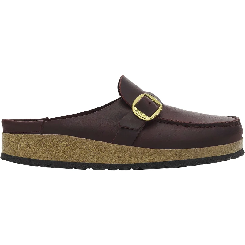 stylish clogs with trendy vibe-Women's Birkenstock Buckley Zinfandel Oiled Leather