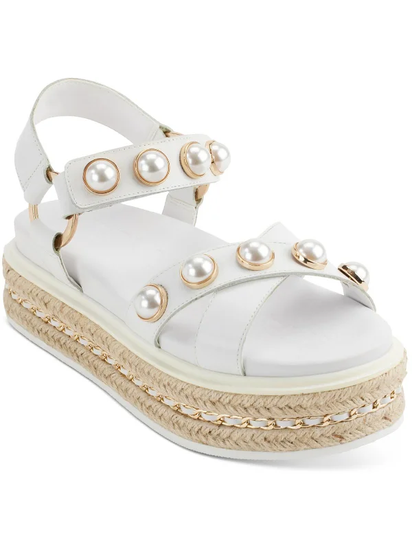 Moisture-Wicking Sandals-Sandals for summer fun with extra cushioning-PAZYA Womens Leather Open Toe Platform Sandals