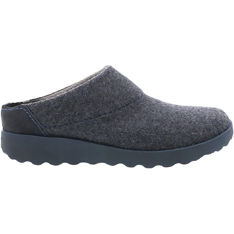 clogs for maximum foot comfort-Women's Dansko Lucie Charcoal Wool