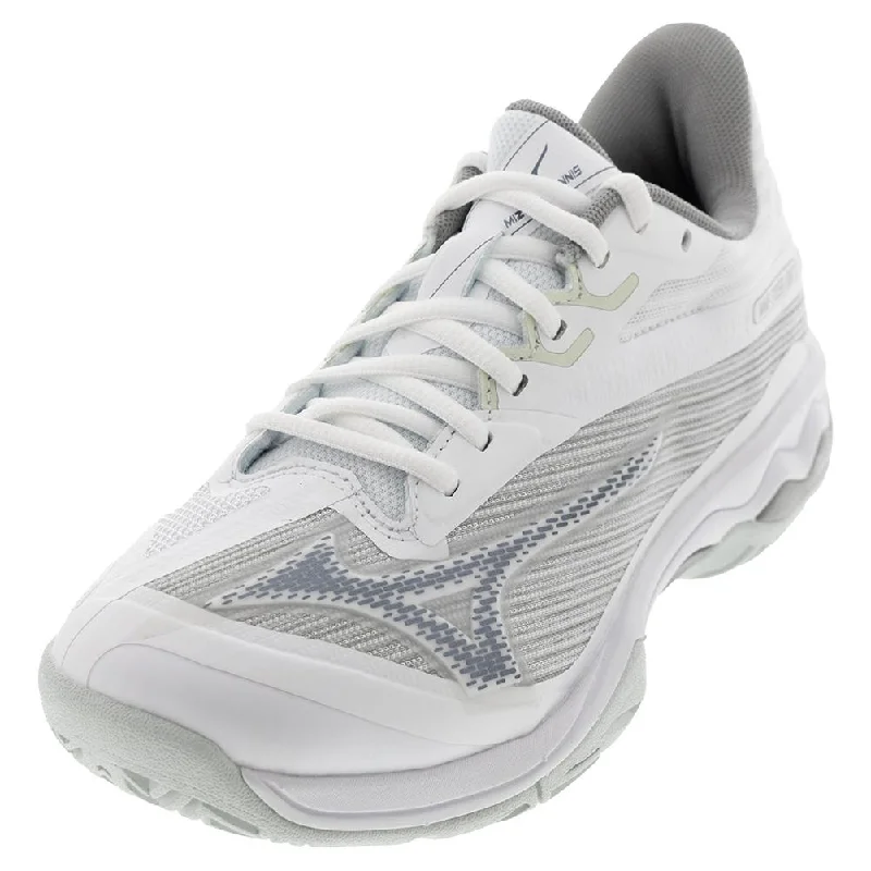 Women's Wave Exceed Light 2 AC Tennis Shoes White and Metallic Grey