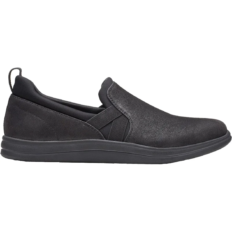 Casual Shoes commute-Comfortable-casual-shoes-for-active-life-Women's Clarks Cloudsteppers Breeze Bali Black Fabric