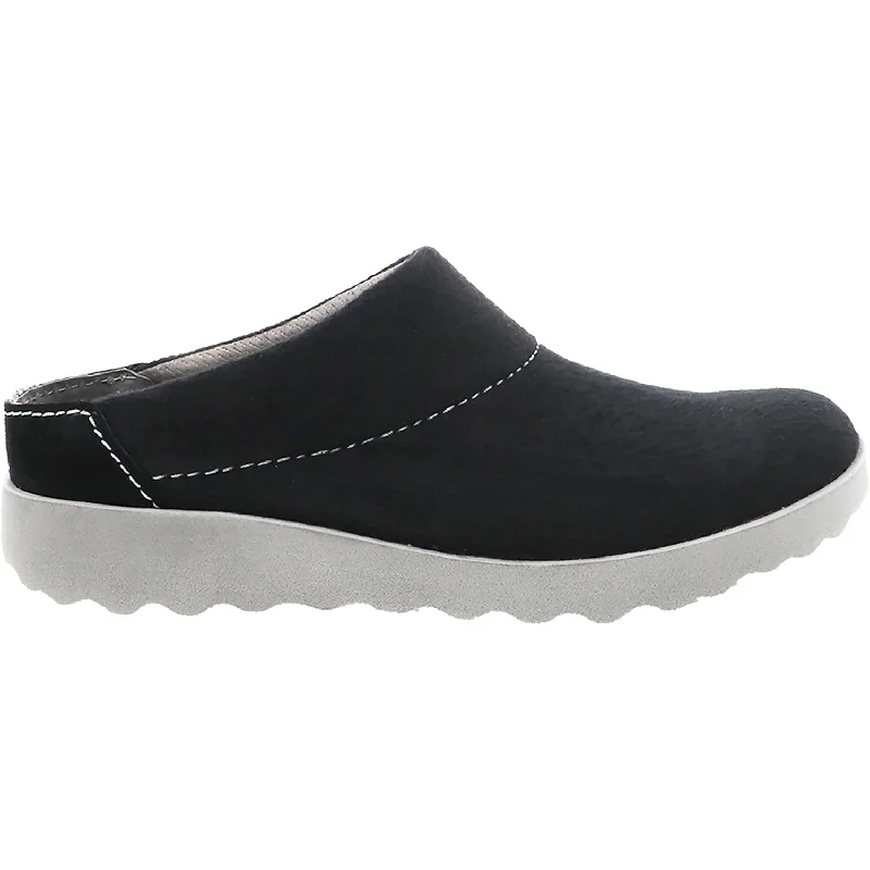 clogs for perfect home comfort-Women's Dansko Lucie Black Wool