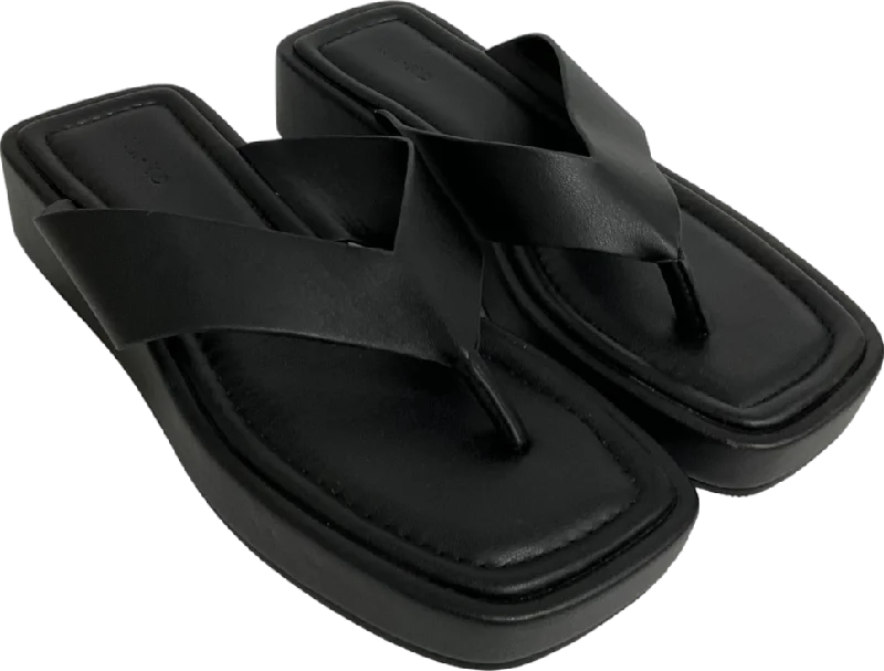 M&S Black Getaway Flatform Flip Flops UK 5 EU 38 👠