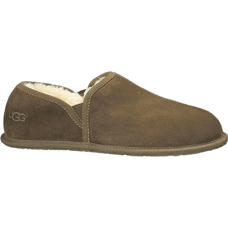 Thin-Sole Slippers-Soft slippers for ultimate relaxation at home-Men's UGG Scuff Romeo II Espresso Suede/Sheepskin