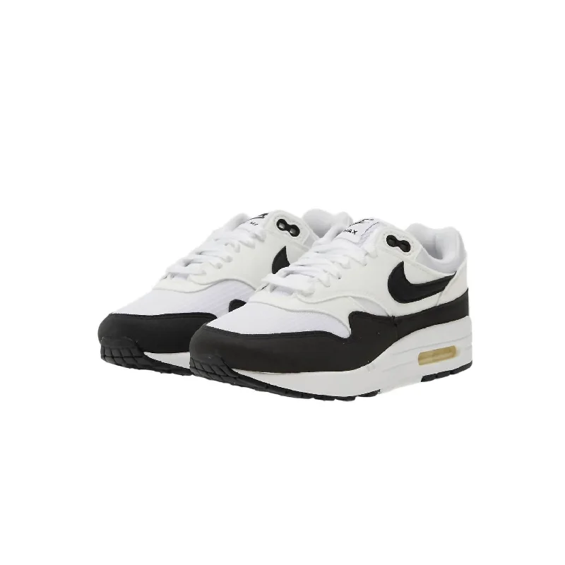 Athletic Shoes slip resistant-Shopping Mules & Clogs-Best athletic shoes for extreme sports-Women's Air Max 1 Sneakers In White/black-Summit White