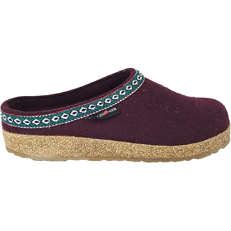 slip-on clogs for ultimate style-Women's Haflinger GZ Bordeaux Wool