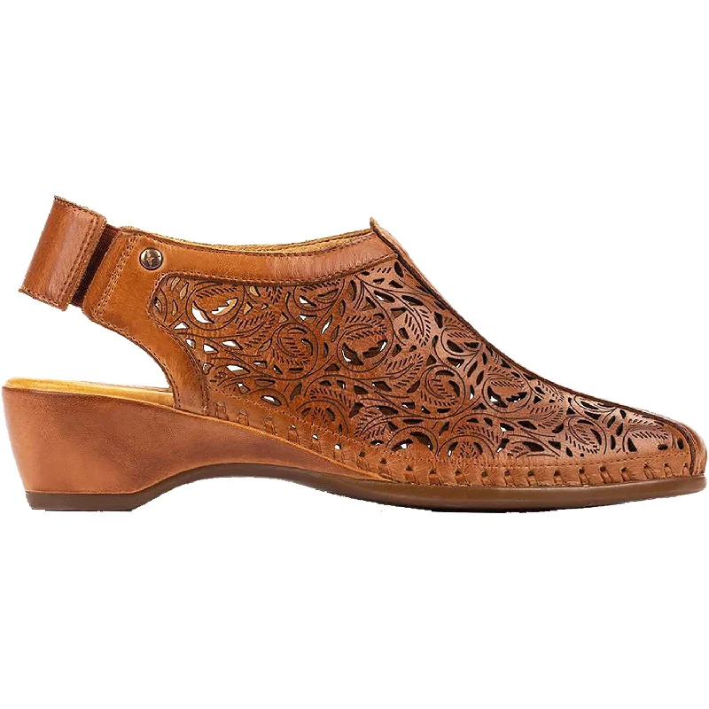 Casual Shoes with chunky sole-Comfortable-casual-shoes-for-summer-Women's Pikolinos Romana W96-1920 Brandy Leather