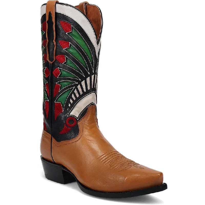 Boots travel chic-Dan Post Men's Snip Toe Western Tom Horn Tan Ronan Boots