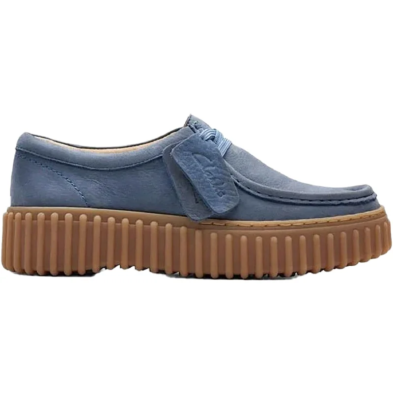 Casual Shoes coffee shop-Comfortable-casual-shoes-for-leisure-wear-Women's Clarks Torhill Bee Blue Nubuck