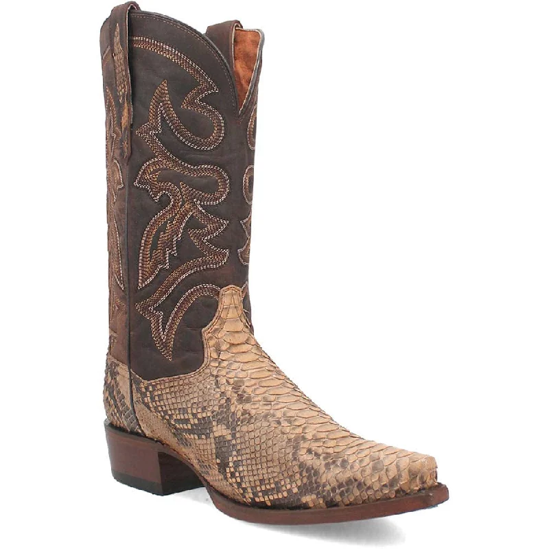 Boots knit step-Dan Post Men's Snip Toe Western Exotic Python Boots