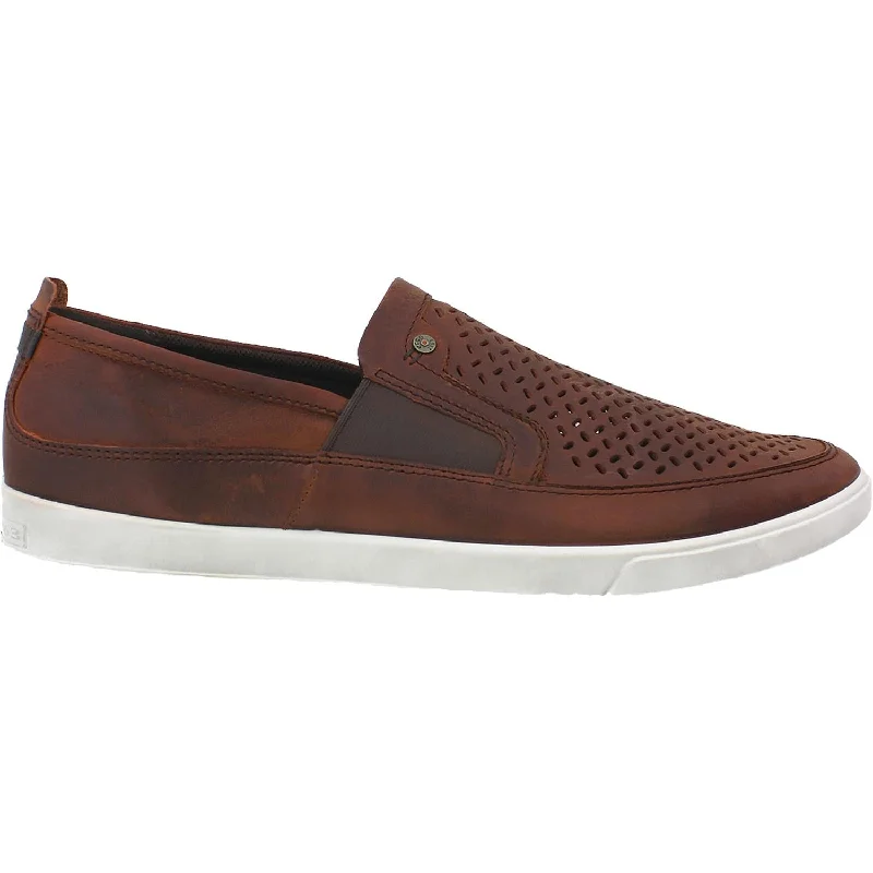 Casual Shoes imported-Casual-shoes-for-a-casual-look-Men's Ecco Collin Perf Slip-On Cognac Leather