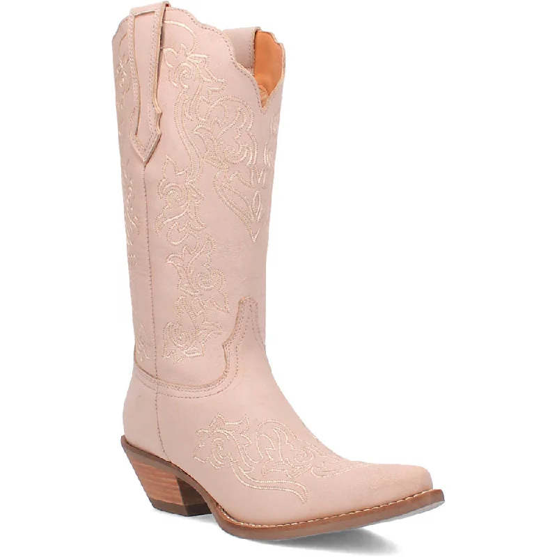 Boots foodie gift-Dingo's Flirty N' Fun White Almond Toe Leather Boots