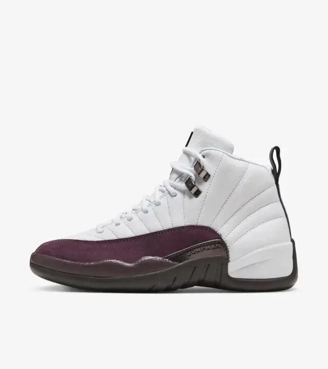 Athletic Shoes small batch-Tech Mules & Clogs-Athletic shoes for outdoor sports events-Air Jordan 12 Retro SP DV6989-100 Women's White Burgundy Sneaker Shoes PIN63