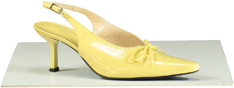 Manc Yellow Fleur Slingbacks UK 6 EU 39 👠