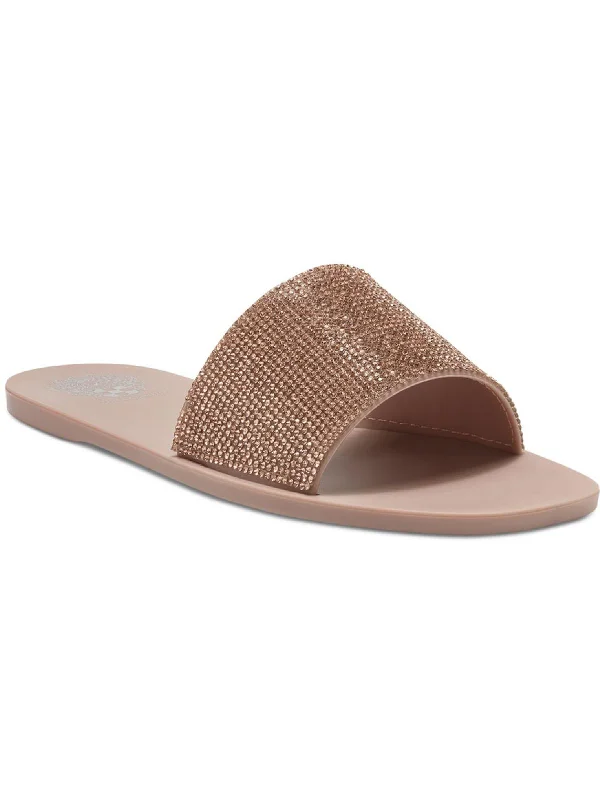 Brown Sandals-Comfortable sandals for casual wear-Jaquell Womens Jelly Embellished Slide Sandals