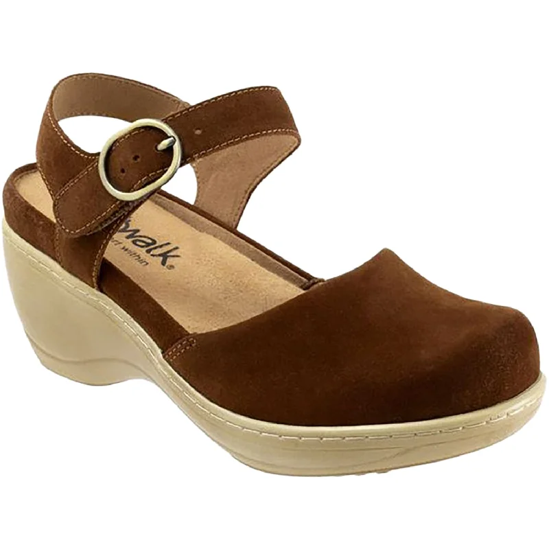 Casual Shoes half sizes-Stylish-casual-shoes-for-travel-Women's Soft Walk Mabelle Chestnut Suede