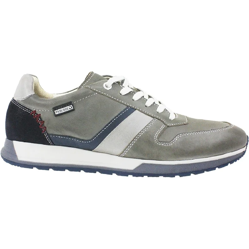 Casual Shoes thick sole-Comfortable-casual-shoes-with-padded-arch-Men's Pikolinos Cambil M5N-6258 Dark Grey Leather