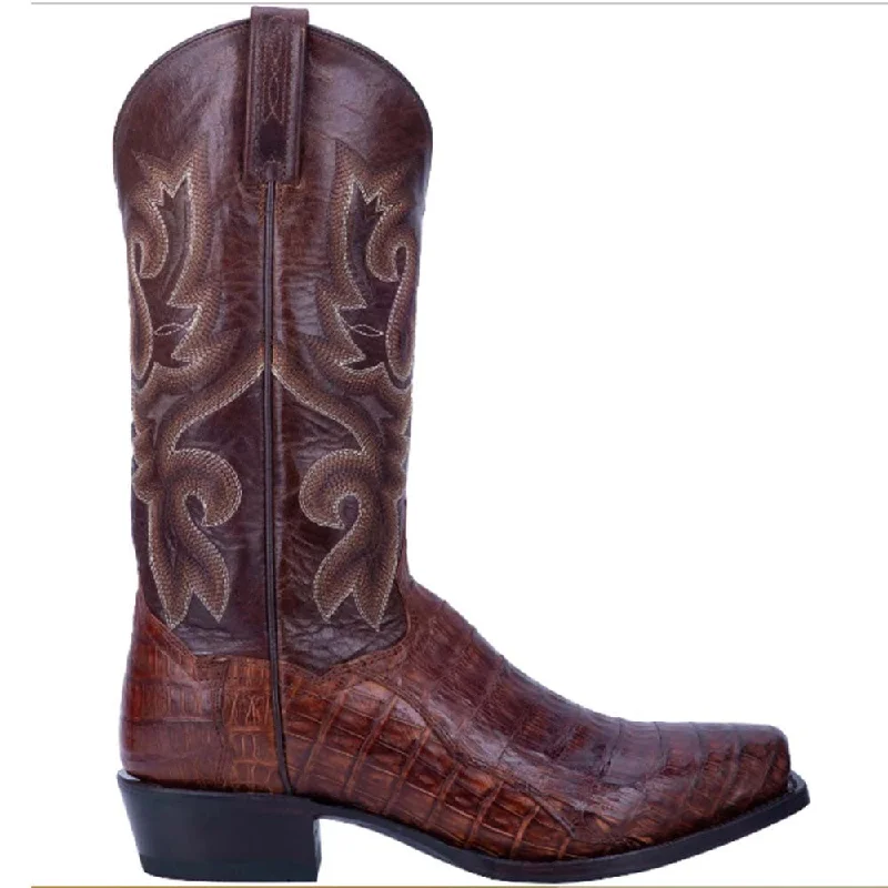 Boots clean chic-Dan Post Bayou Brass Genuine Caiman Tail Men's Boot