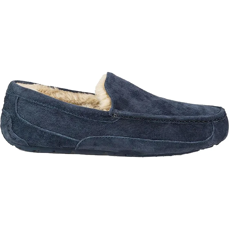 Playful Slippers-Soft slippers for your feet after a workout-Men's UGG Ascot New Navy Suede