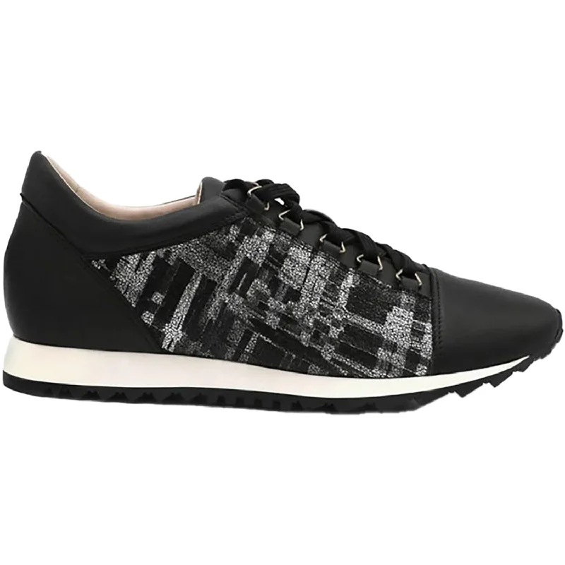 Casual Shoes wide toe box-Casual-shoes-for-rainy-weather-Women's Amalfi Ferruccio Silver/Black Leather