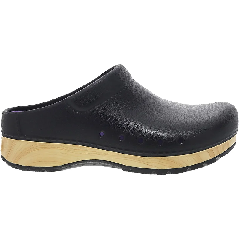 trendy clogs for chic comfort-Women's Dansko Kane Black EVA