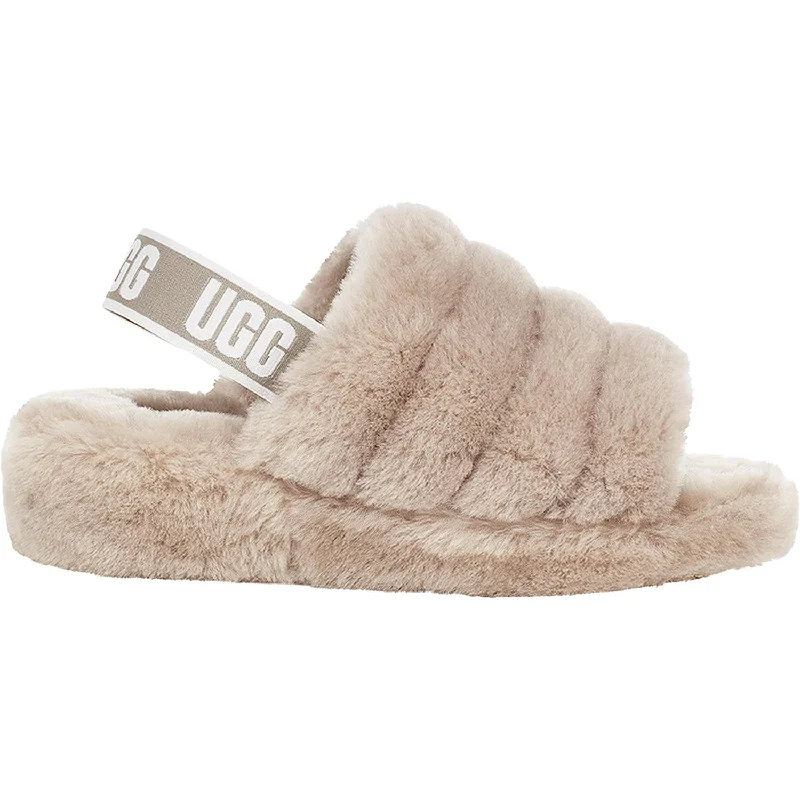 Party Slippers-Comfortable slippers for all-day wear-Women's UGG Fluff Yeah Slide Goat Sheepskin