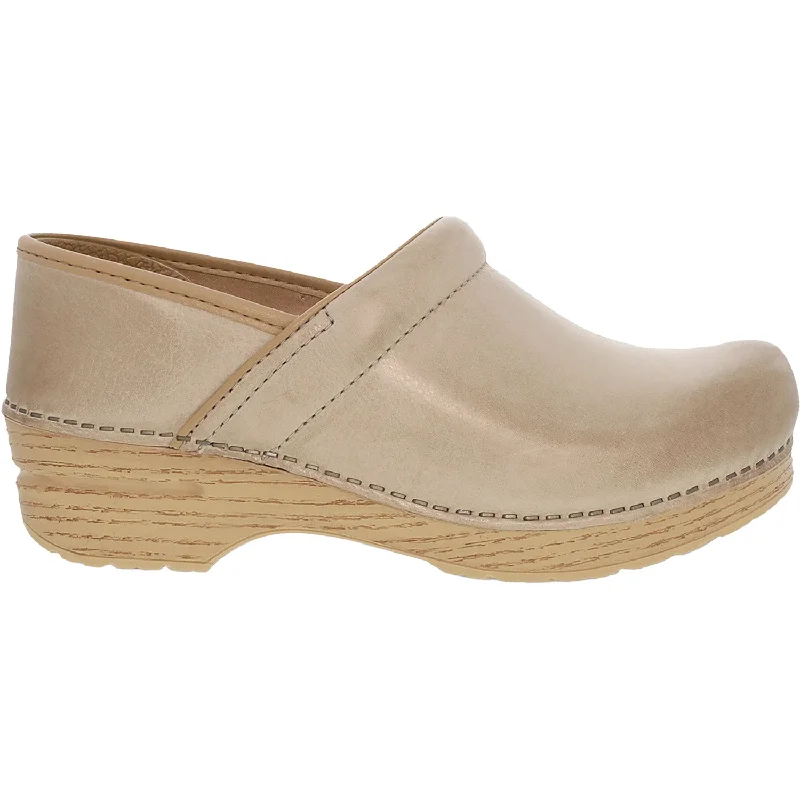 clogs for comfortable outdoor adventures-Women's Dansko Professional Clog Sand Milled Burnished Leather