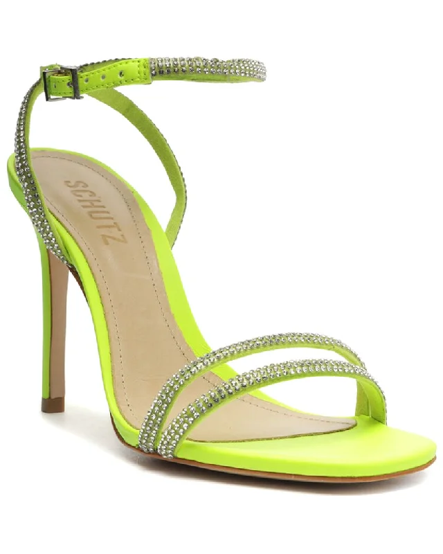 High-End Sandals-Supportive sandals for walking all day-SCHUTZ Altina Glam Patent Sandal