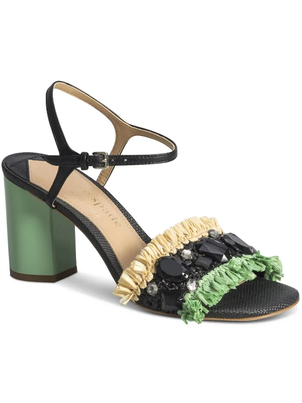 Date-Night Sandals-Comfortable sandals for casual walks-Bora Bora Womens Raffia Embellished Heels