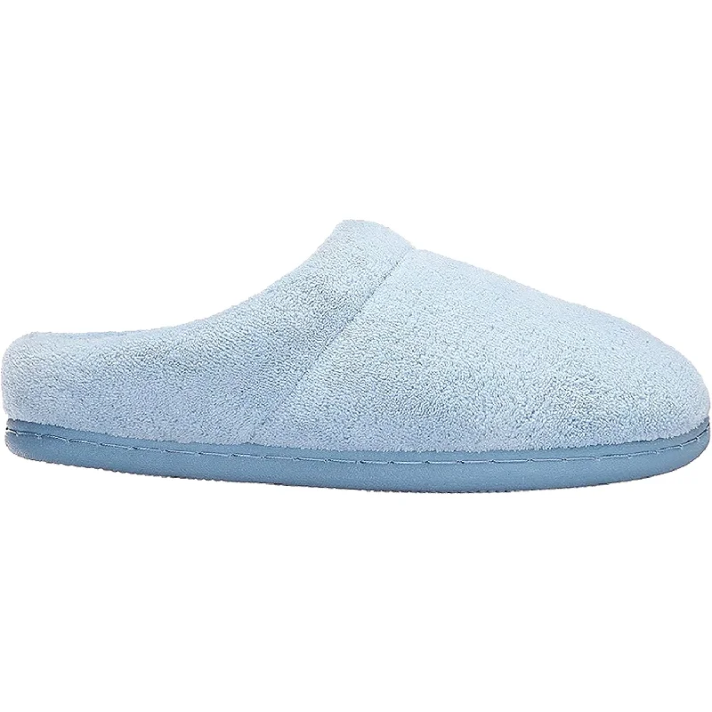 Firm-Feel Slippers-Stylish slippers for indoor comfort-Women's Tempur-Pedic Windsock Light Blue Terry Cloth