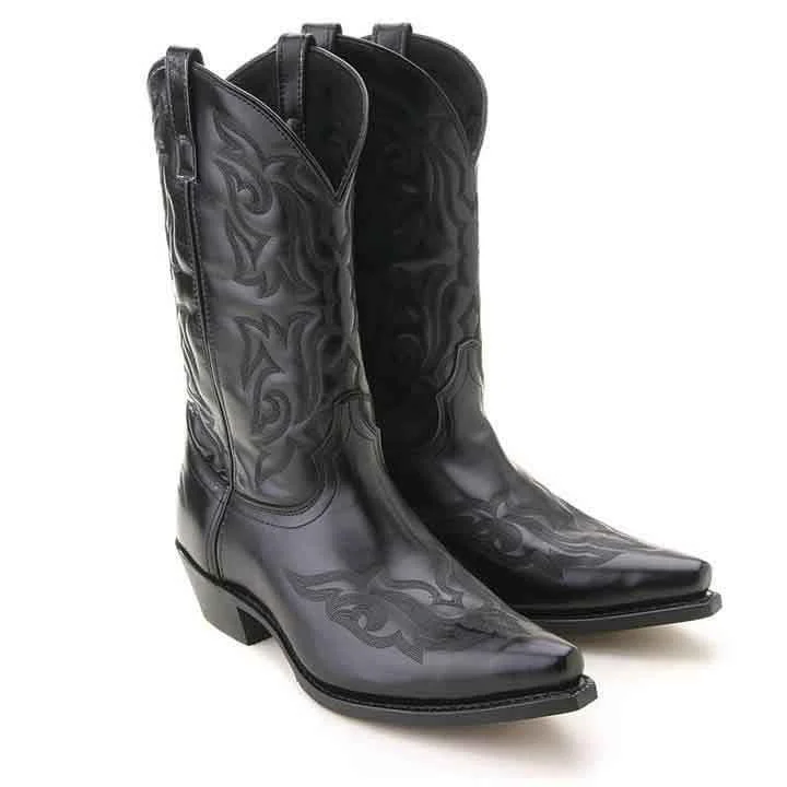 Boots steel shank-Laredo Hawke Black Dress Western Boots