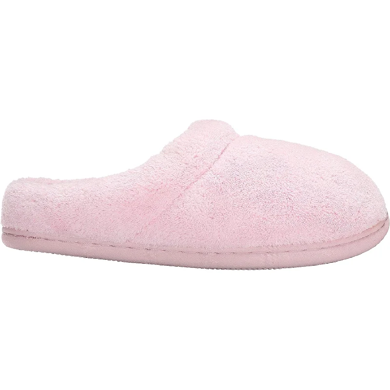 Green Slippers-Plush slippers for winter relaxation-Women's Tempur-Pedic Windsock Pink Terry Cloth