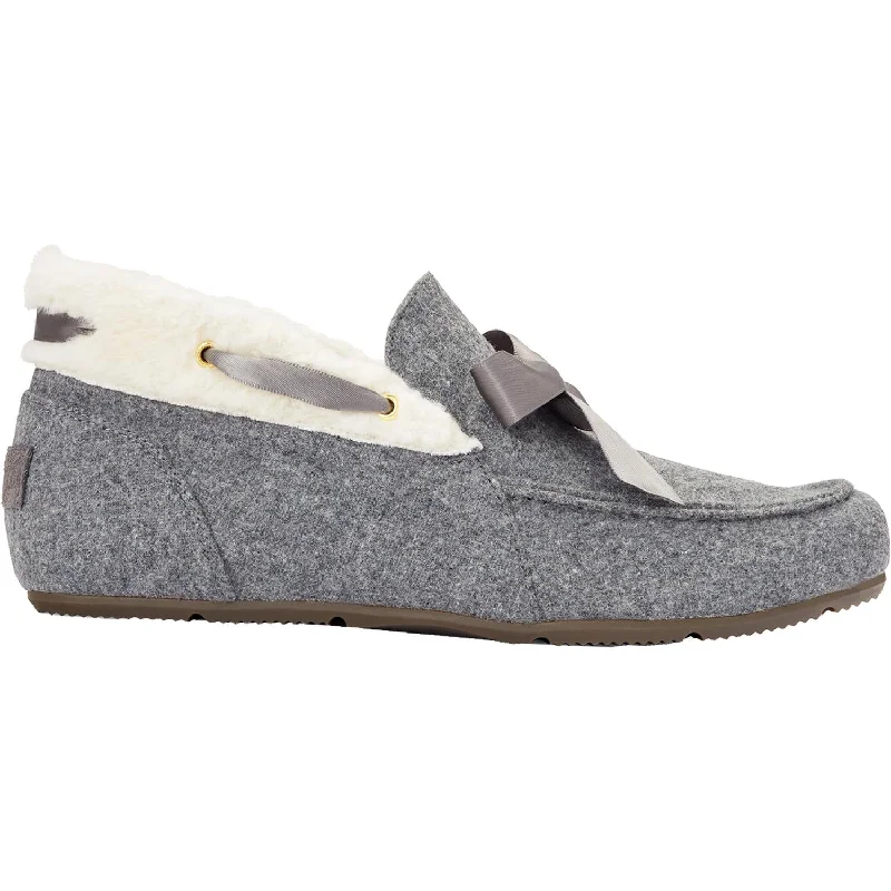 Organic Slippers-Soft slippers for ultimate comfort indoors-Women's Vionic Shirley Charcoal Fabric