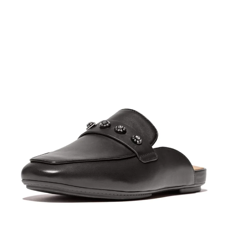 FitFlop Delicato Crystal Mule Shoes - Black