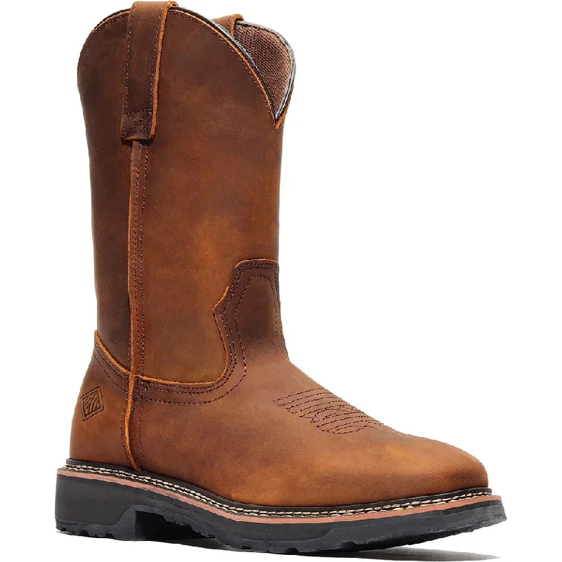 Boots snowboard style-Bonanza Rancher GRIT 12" Crazy Brown Square Toe Wellington Boots