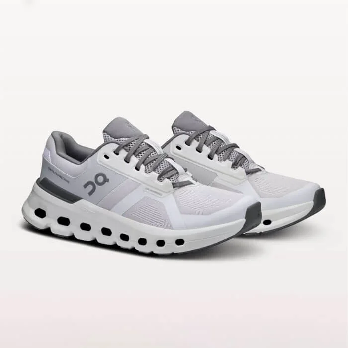 On Women's Cloudrunner 2 Shoes - Frost / White