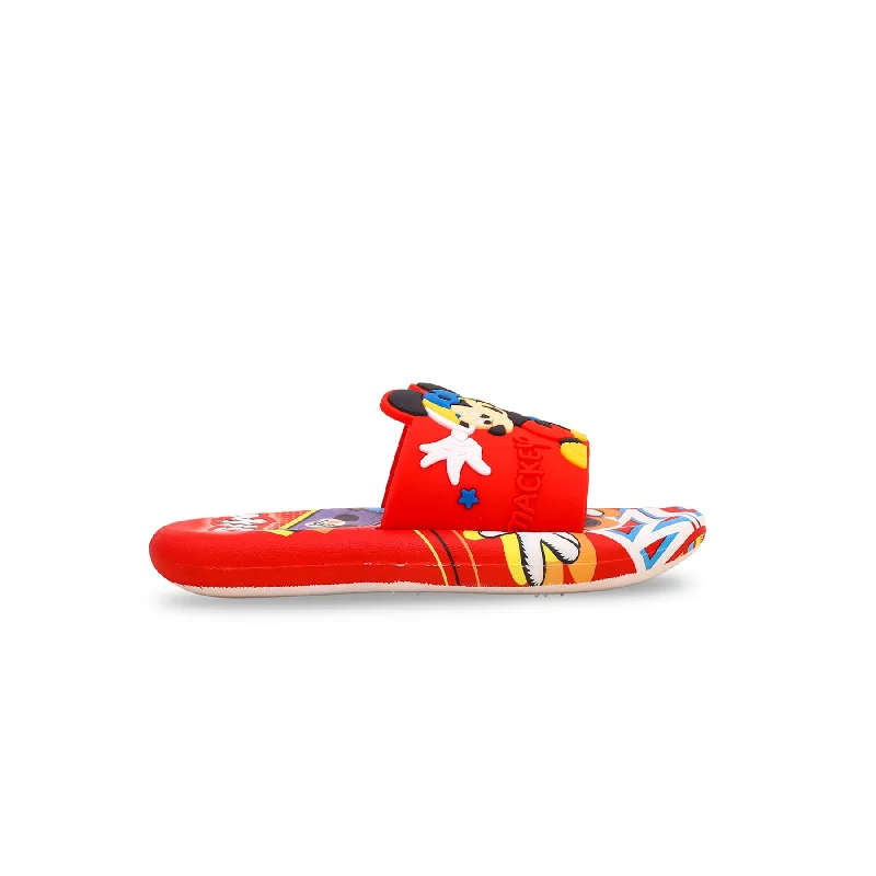 Reading Slippers-Trendy slippers for chic indoor moments-Boys Red Casual Slipper KD5299