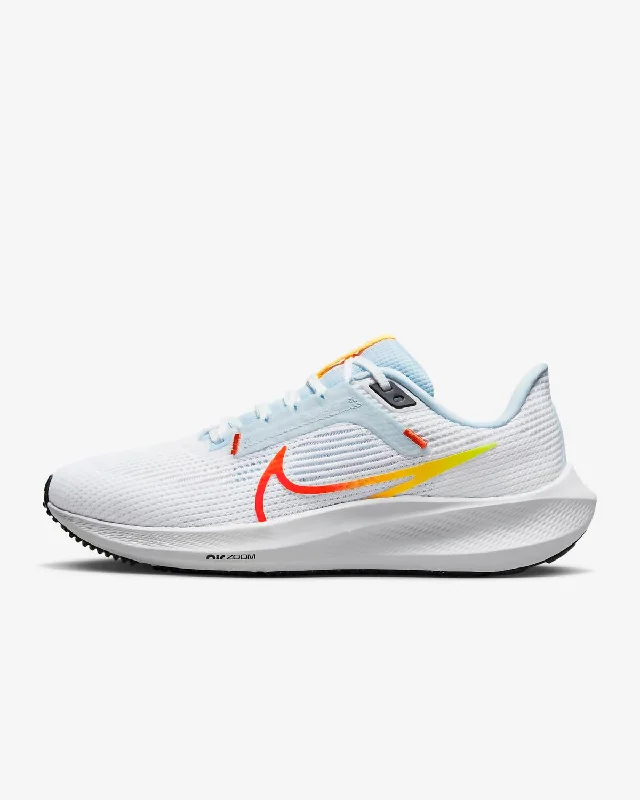 Athletic Shoes spring step-Furry Mules & Clogs-Athletic shoes for training in the gym and outdoors-Women's Pegasus 40 Road Running Shoes In White/blue Tint/laser Orange/picante Red