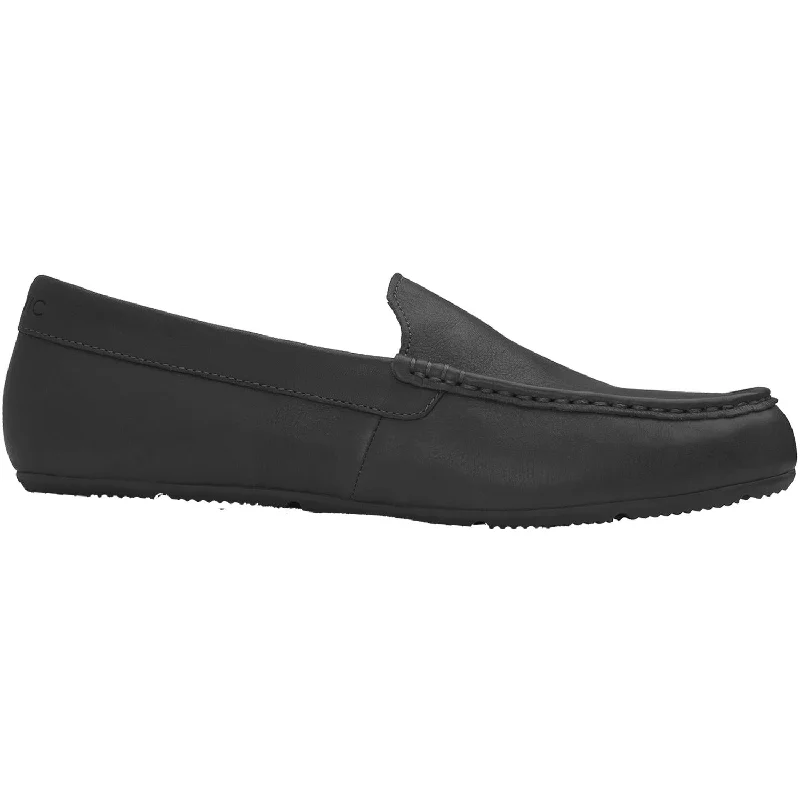 Spa Slippers-Cushioned slippers for comfort all day-Men's Vionic Tompkin Black Leather