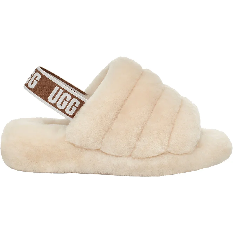 Super-Comfy Slippers-Stylish slippers for relaxing indoors-Women's UGG Fluff Yeah Slide Natural Sheepskin