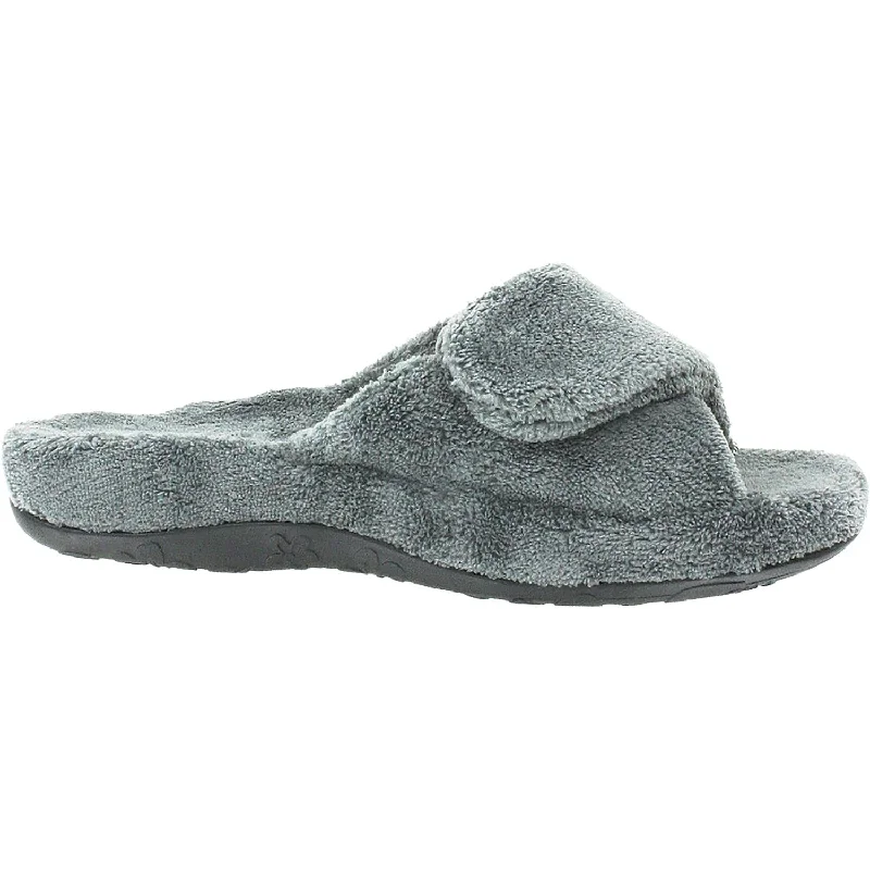 Classic-Style Slippers-Stylish slippers for every home wardrobe-Women's Aetrex Shelby Grey Fabric