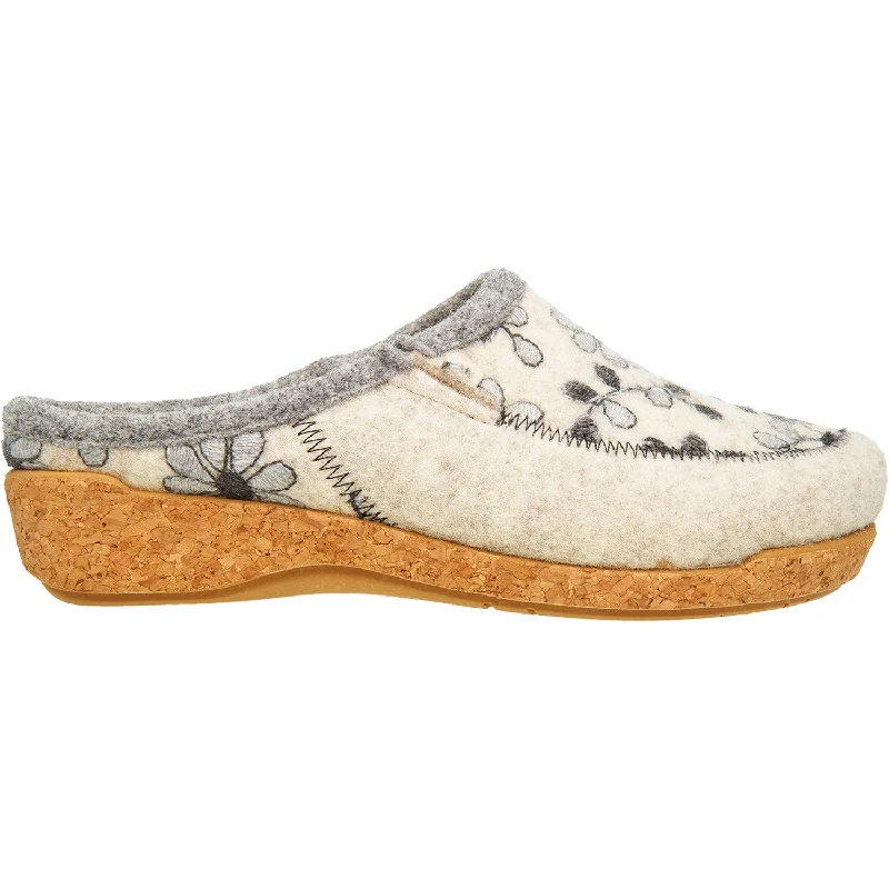 clogs with breathable material for comfort-Women's Taos Woolderness 2 Stone Wool