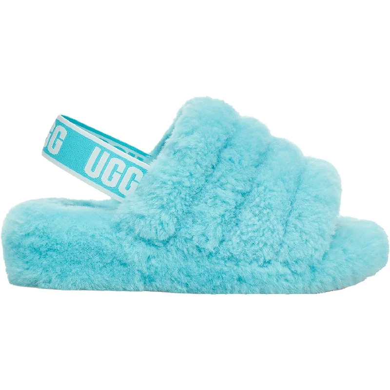 Lazy-Day Slippers-Soft slippers for maximum relaxation-Women's UGG Fluff Yeah Slide Clear Water Sheepskin