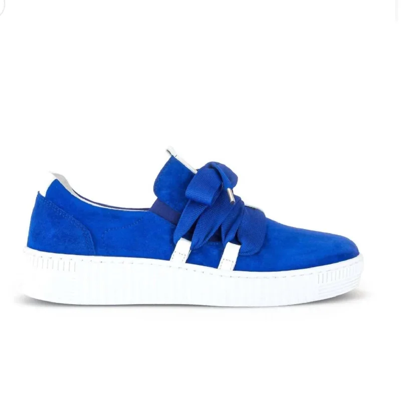 Athletic Shoes durable build-Picnic Mules & Clogs-Athletic shoes for water sports-Women's Suede Sneaker In Royal Blue