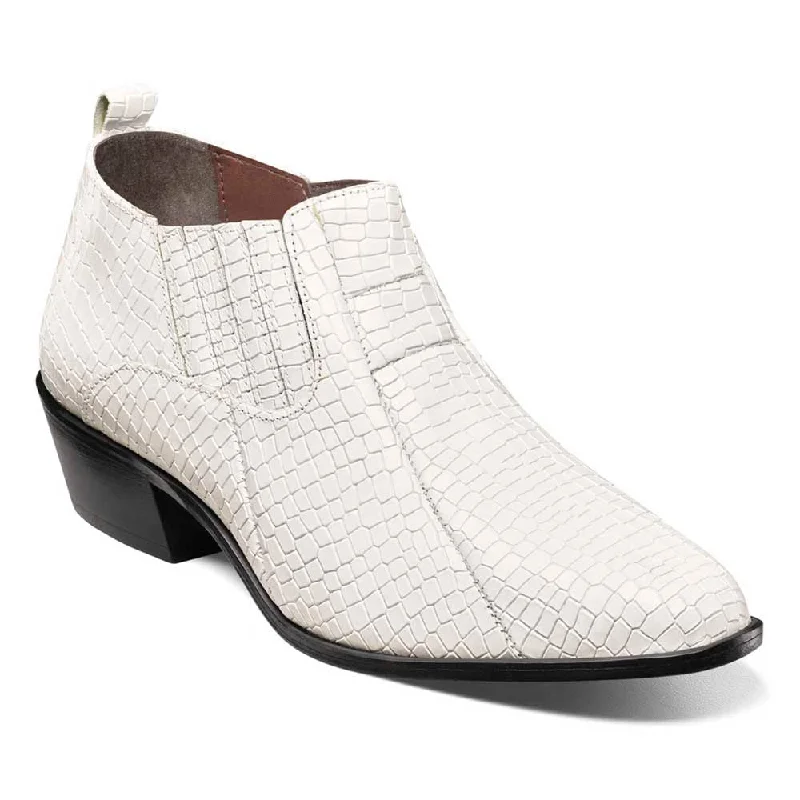 Boots sequin step-Stacy Adams SANDOVAL White Cuban Heeled Boots