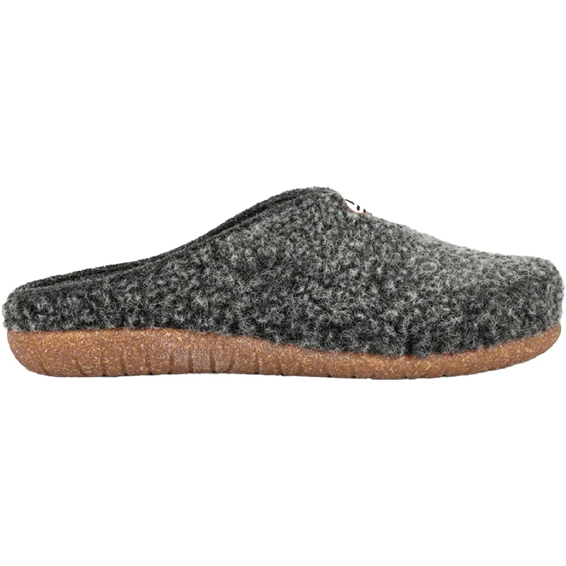 slip-on clogs for all-day comfort-Women's Taos My Sweet Wool Charcoal Plush Wool