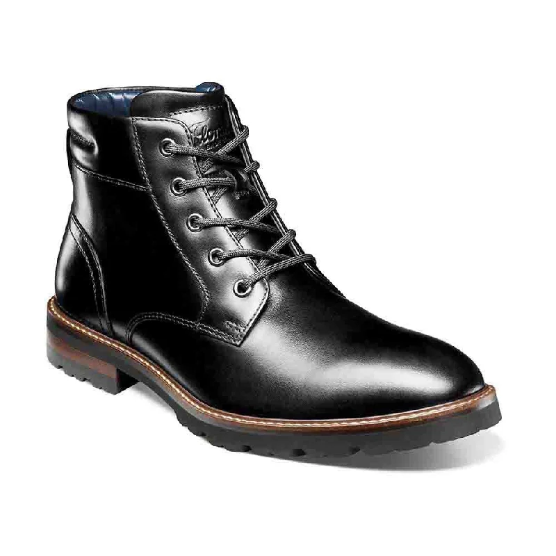 Boots dorm room-Florsheim Black Smooth Renegade Plain Toe Chukka Boots