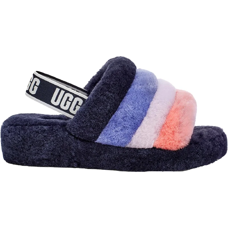 In-Store Slippers-Snuggly slippers for after-work relaxation-Women's UGG Fluff Yeah Slide Starry Night Multi Sheepskin