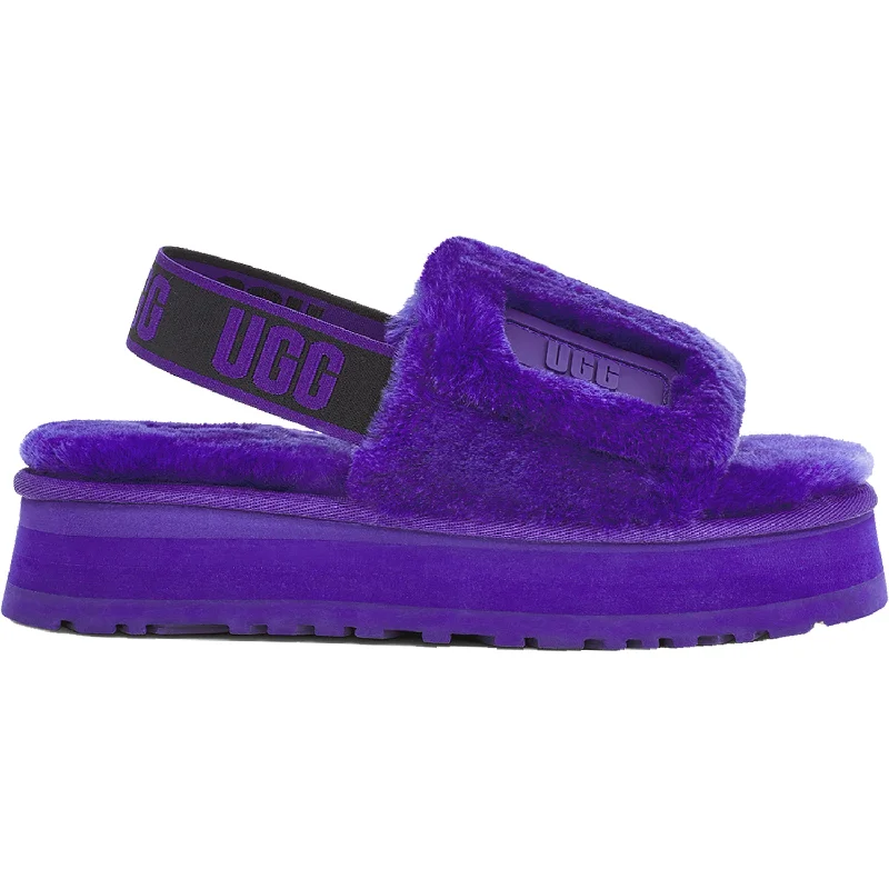 Nap Slippers-Trendy slippers for everyday indoor lounging-Women's UGG Disco Slide Violet Night Sheepskin